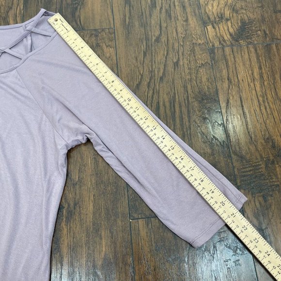 Maurices Top XXL Purple 3/4 Sleeve Stretch Knit Shirt Women's Casual - Picture 10 of 11